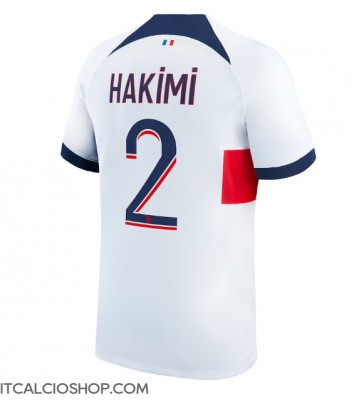 Paris Saint-Germain Achraf Hakimi #2 Seconda Maglia 2023-24 Manica Corta